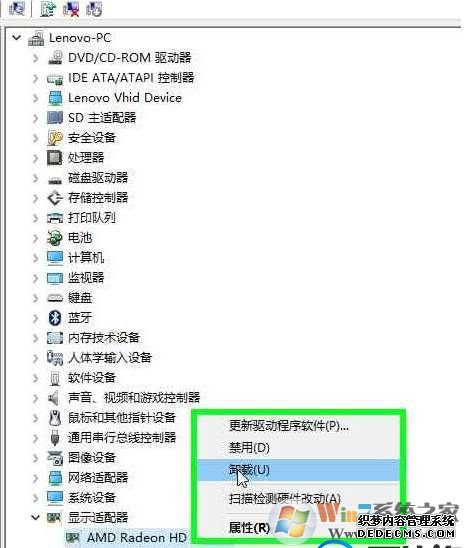 如何卸载Win10显卡驱动