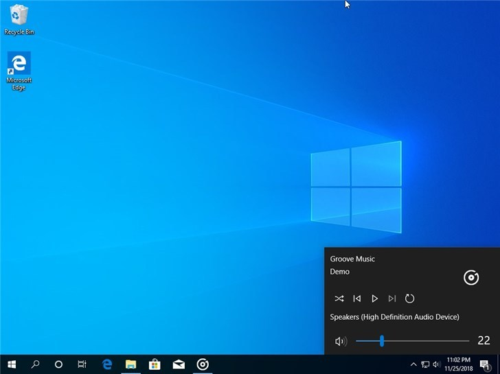 Windows 10 19H1 快速预览版曝光媒体控制和搜索界面