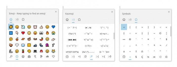 win10即将推出新增的kaomoji表情符号