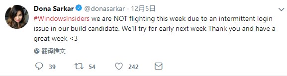 Win10预览版由于存在登录报错bug就没进行推送