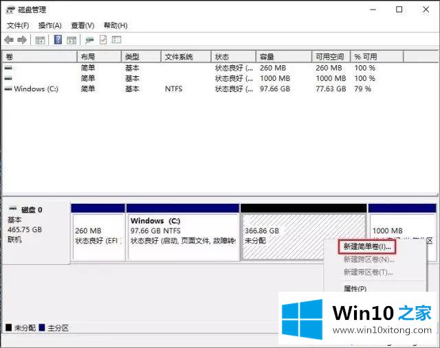 预装win10系统Thinkpad笔记本只有一个C盘怎么分区