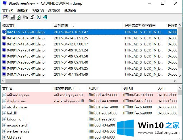 win10系统bluescreenview使用教程的详尽解决手段