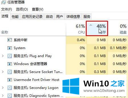 win10系统如何查看进程占用内存的详细解决技巧