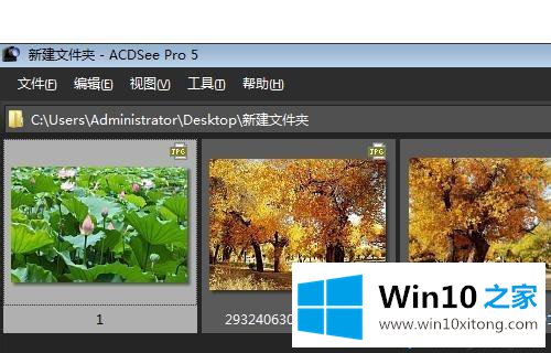 win10系统用ACDSee看图软件快速浏览管理图片文件夹的解决步骤