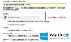 主编解答win10系统自动更新设置显示灰色无法修改的详尽处理法子